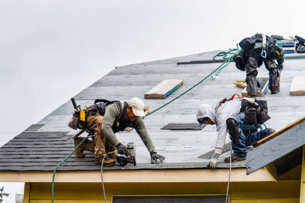 Professional Roof Installation technician working in Purdys, NY